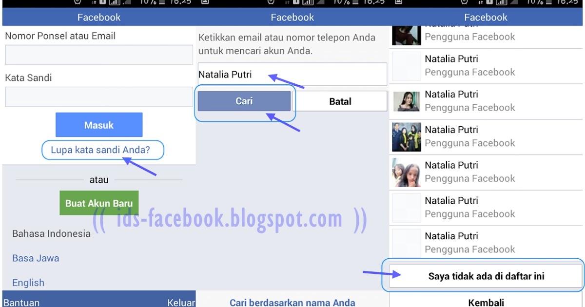 Cara membuka facebook lupa kata sandi tanpa email