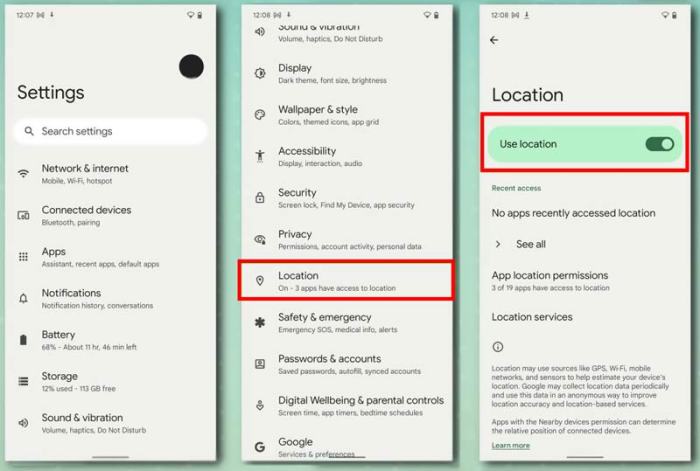 Cara setting lokasi di android