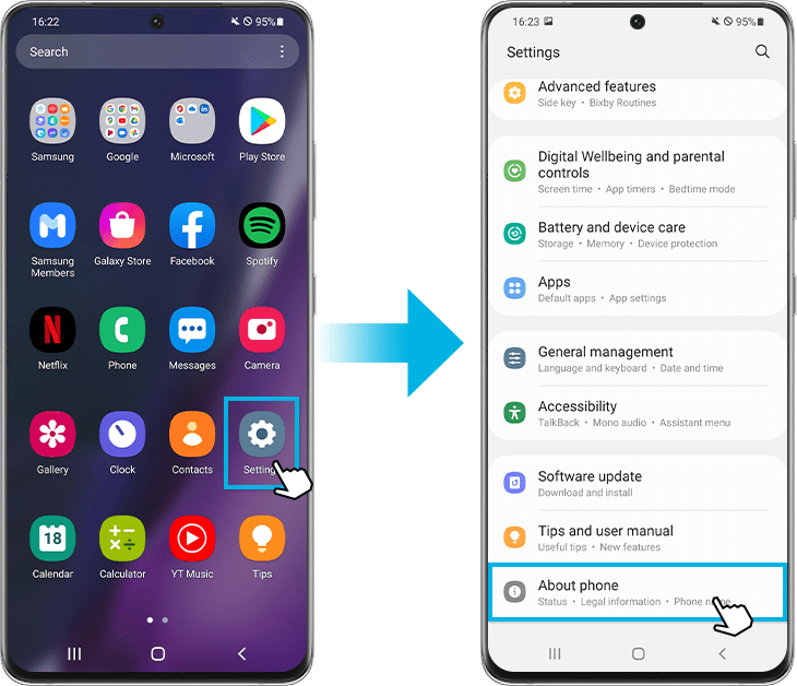 Cara cek os android samsung