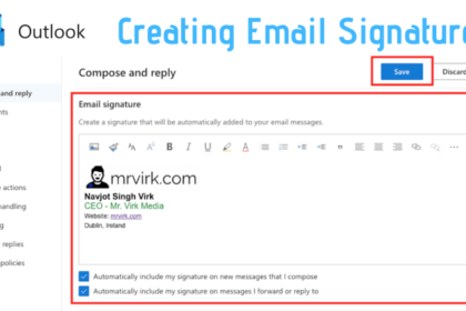 Cara membuat signature di outlook