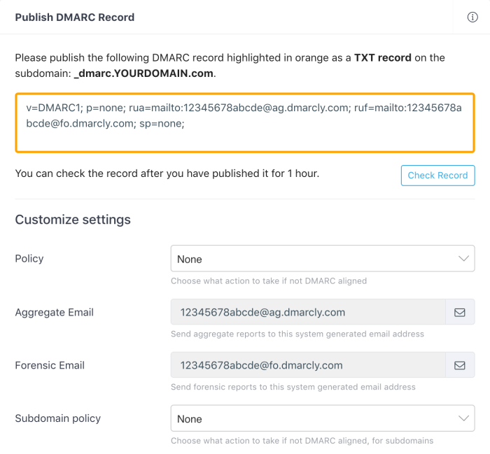 Dmarc record adalah