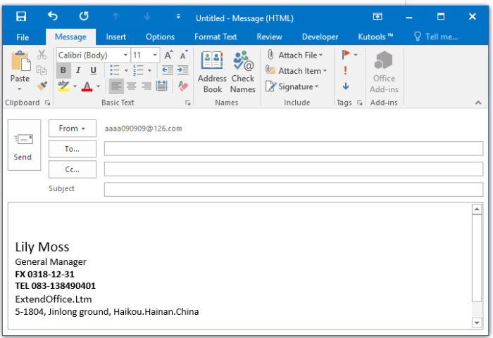 Cara membuat signature di outlook