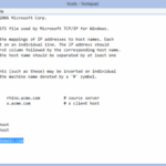 File hosts open windows ip edit websites manually addresses inputting