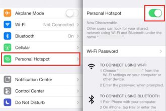 Hotspot personal apple ios iphone using settings ipad set devices