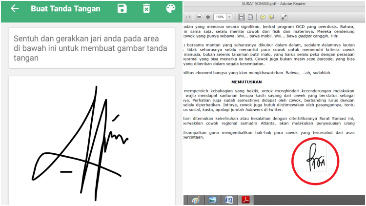 Cara bikin tanda tangan digital