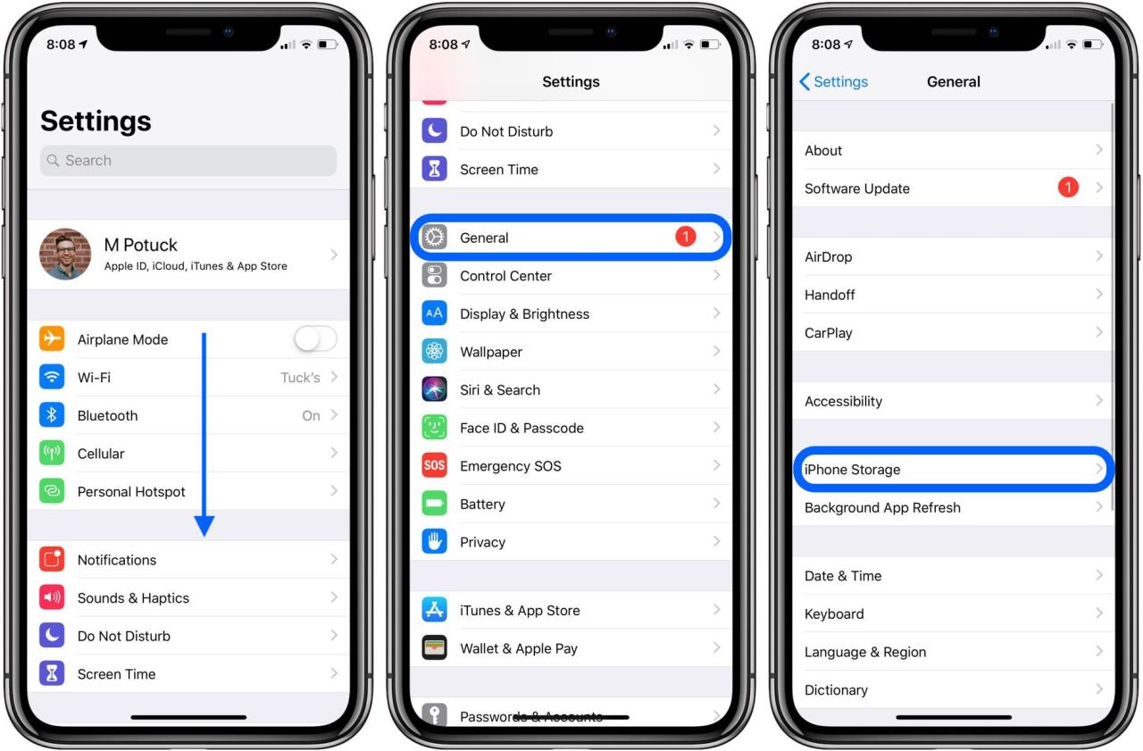 Cara melihat storage iphone