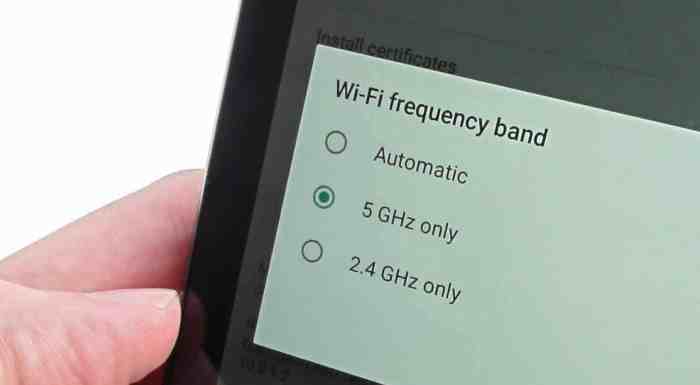 Cara setting wifi 5ghz android