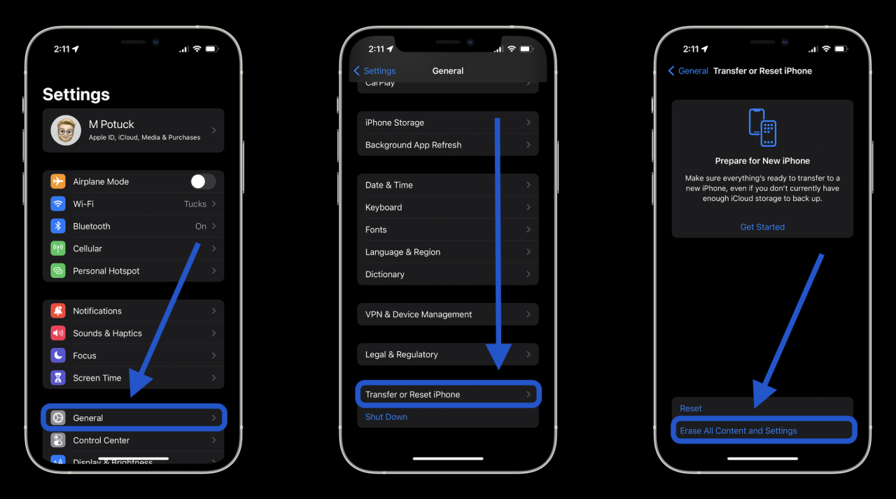 Cara reset iphone ke pengaturan pabrik