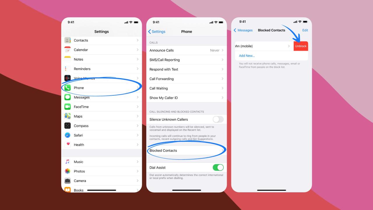 Cara blokir kontak di iphone