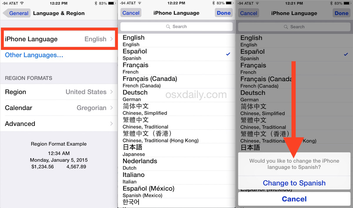 Cara mengganti bahasa di iphone