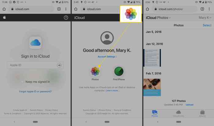 Cara melihat foto di icloud lewat android