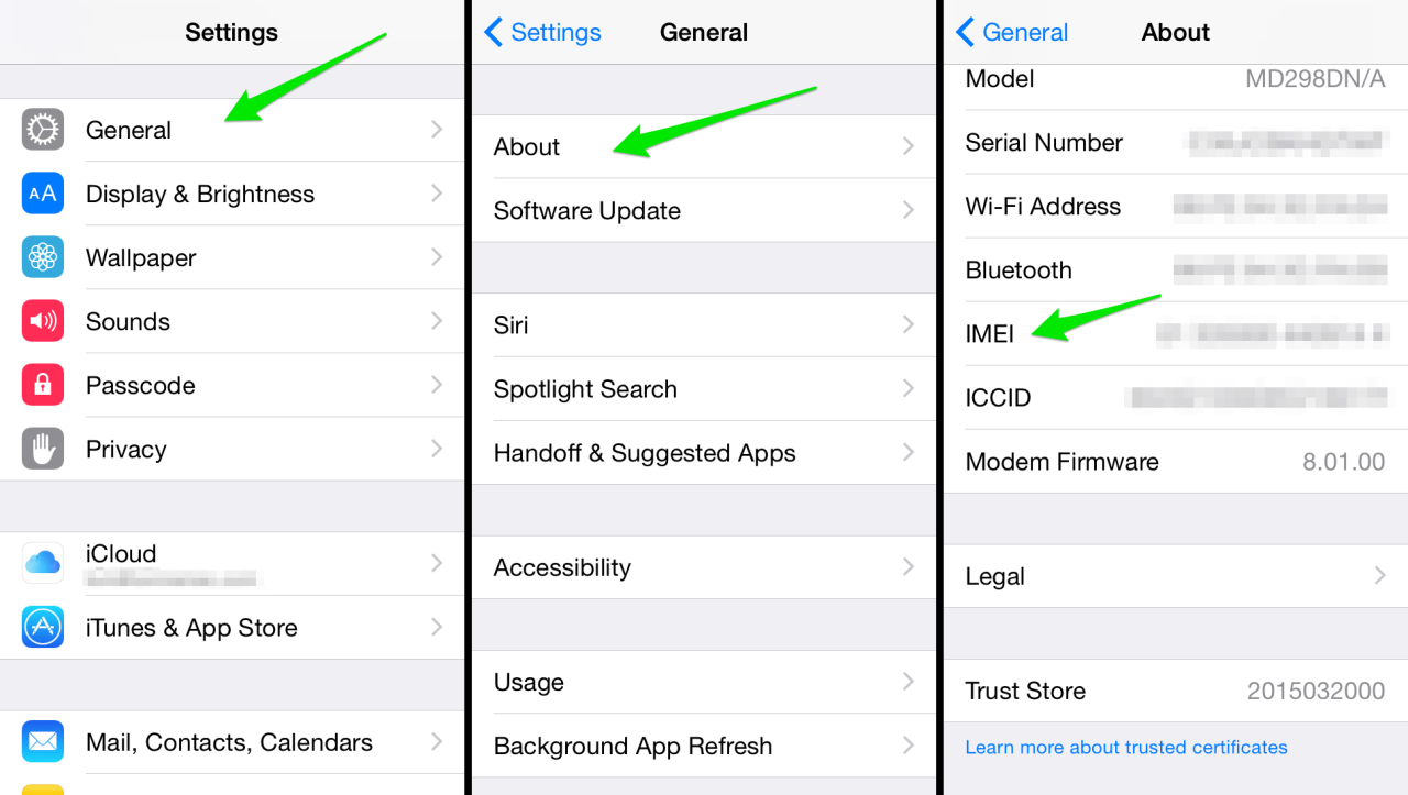 Cara cek imei di iphone