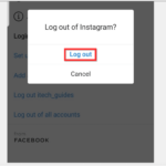 Cara log out instagram di iphone