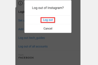 Cara log out instagram di iphone