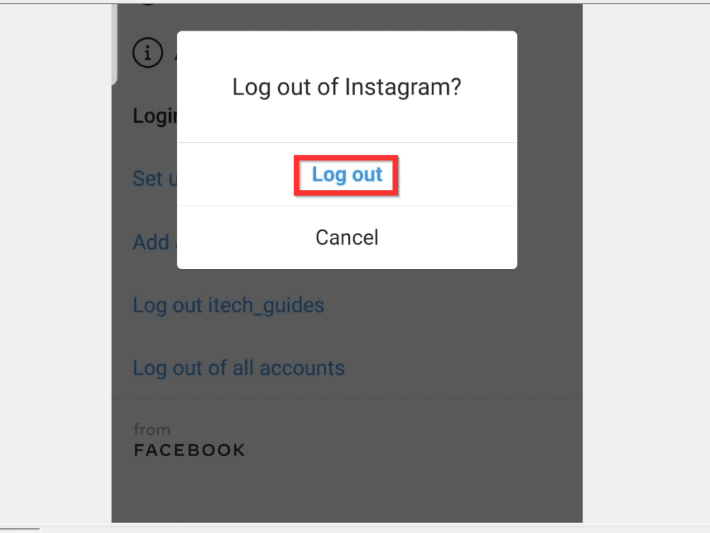 Cara mengeluarkan akun ig di iphone