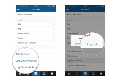 Cara keluarkan akun ig di iphone