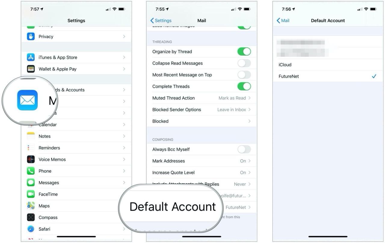 Cara ganti akun email di iphone