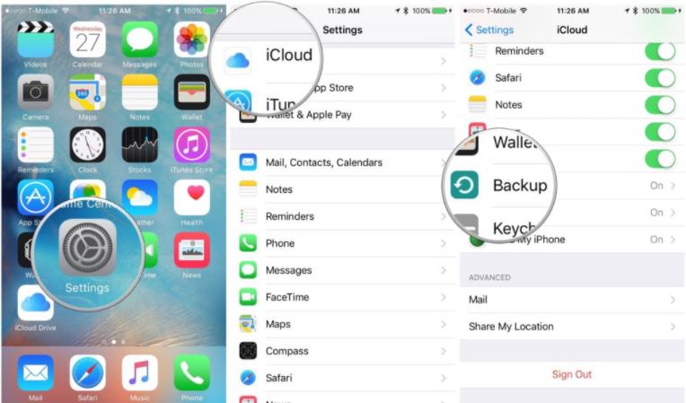 Cara backup data iphone