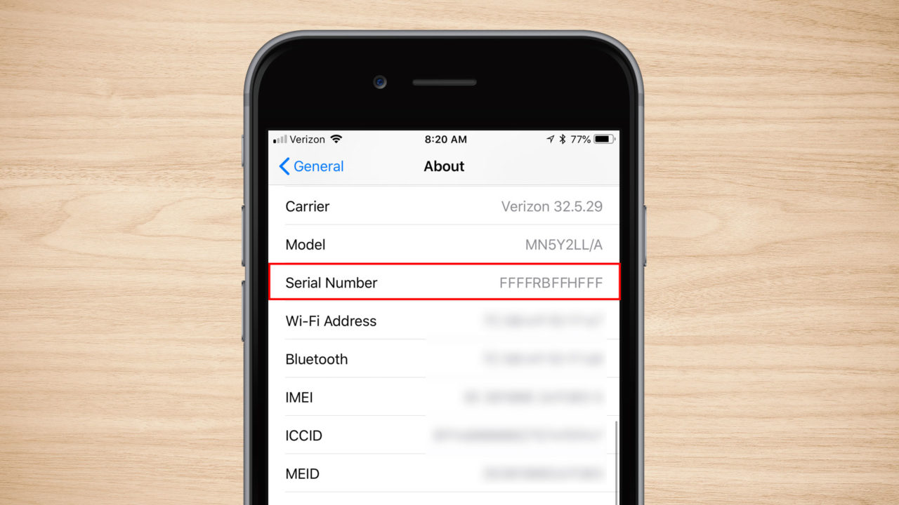 Cara cek serial number iphone