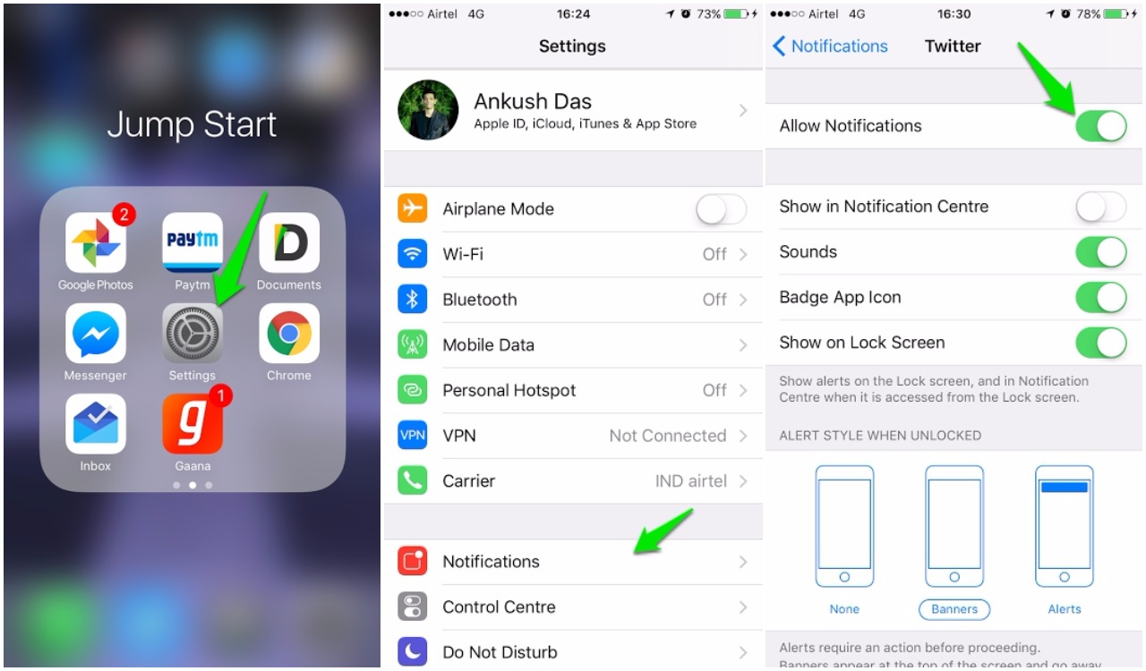 Cara mematikan notifikasi iphone