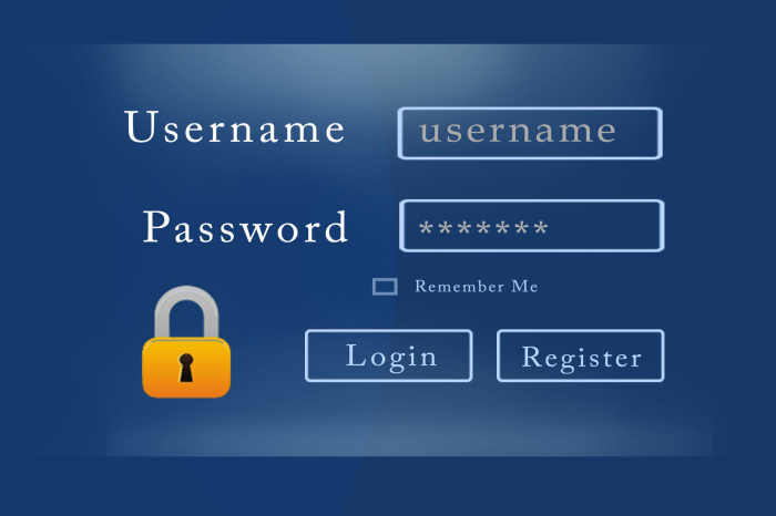 Username and password