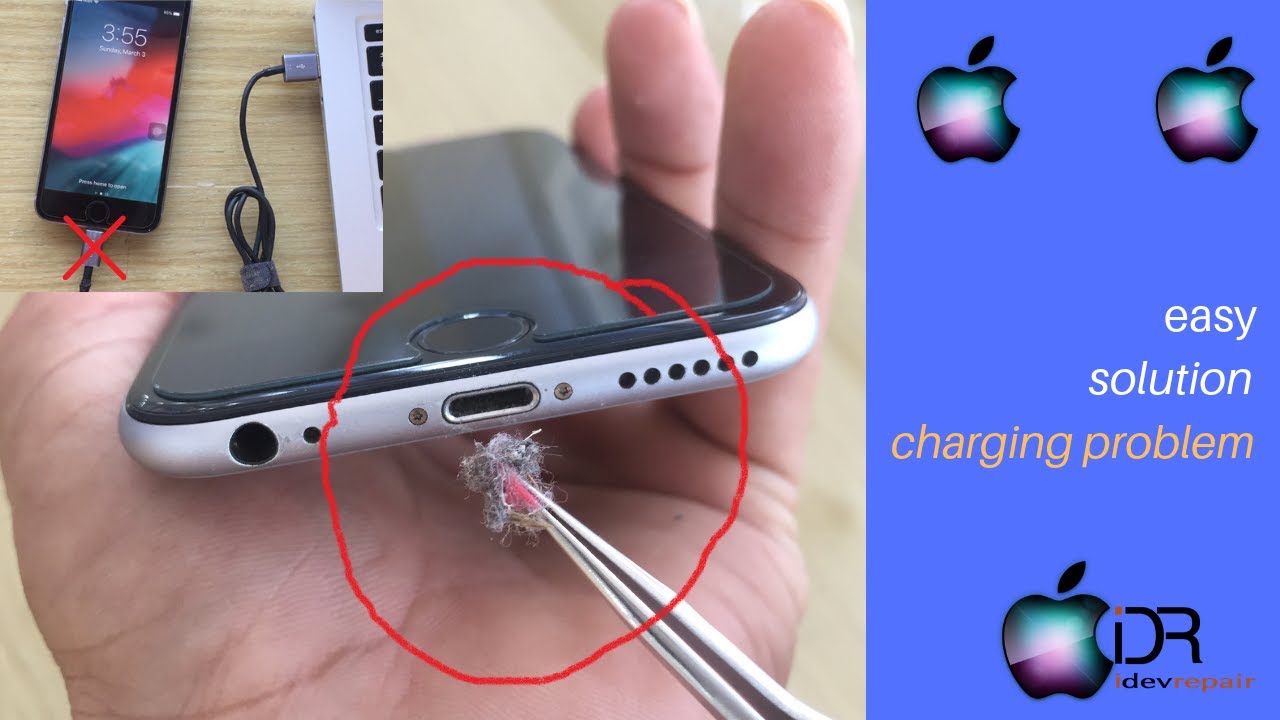 Port charging iphone clean