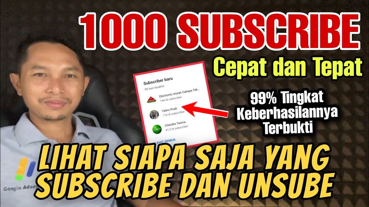 Cara melihat siapa saja yang subscribe kita