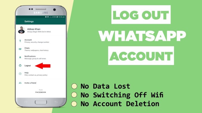 Cara logout whatsapp android