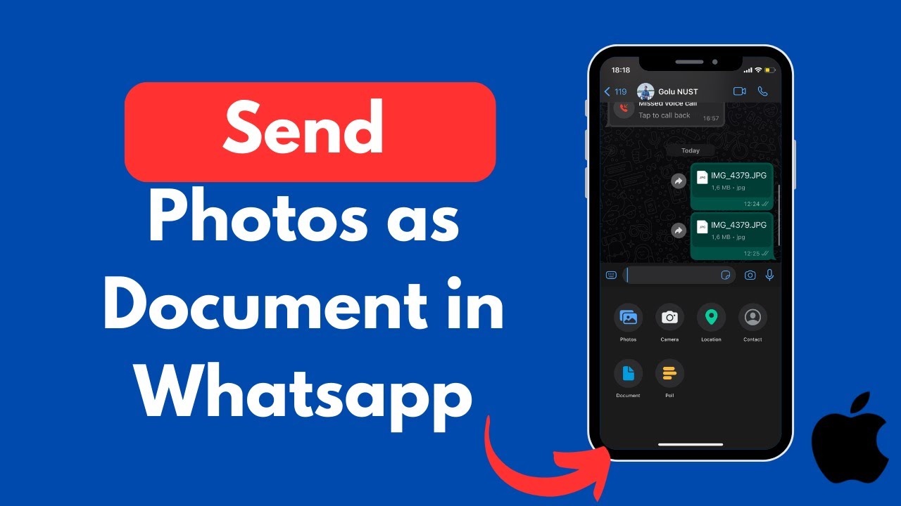 Cara mengirim foto lewat dokumen whatsapp iphone