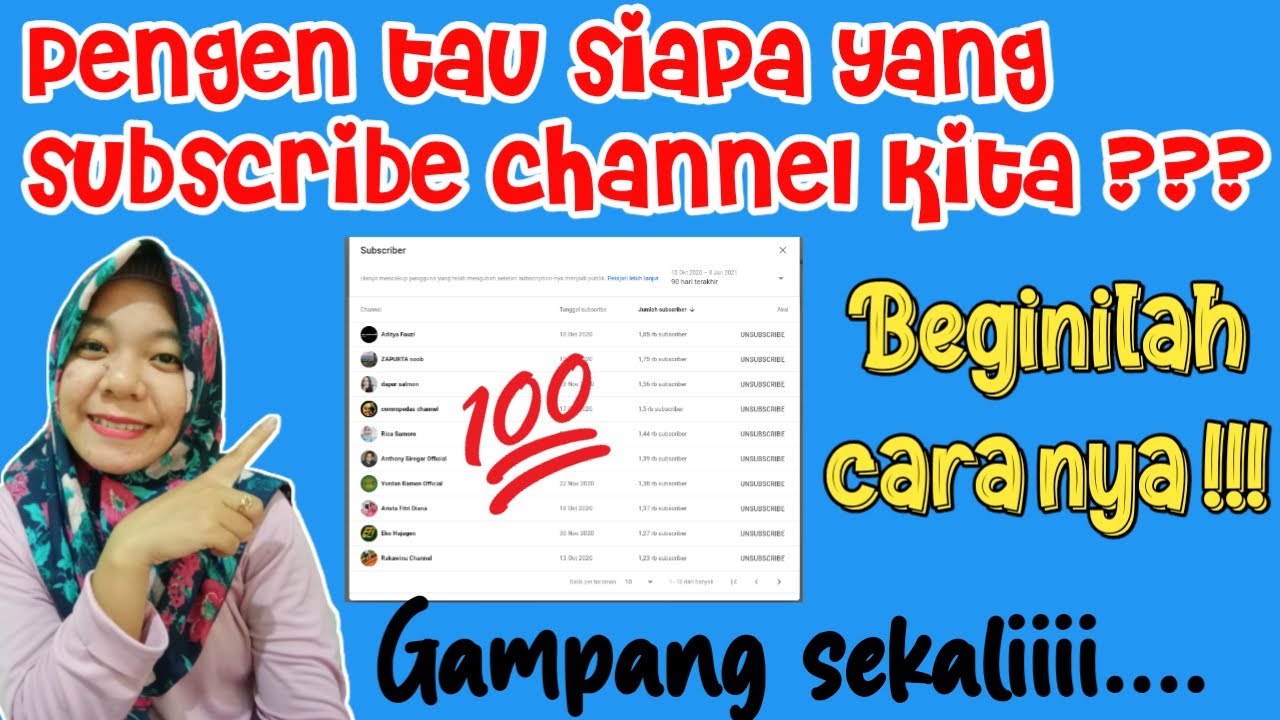 Cara melihat orang yang subscribe youtube kita