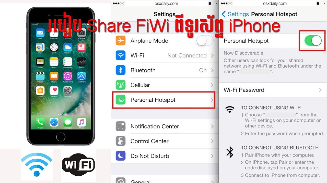 Cara share wifi iphone