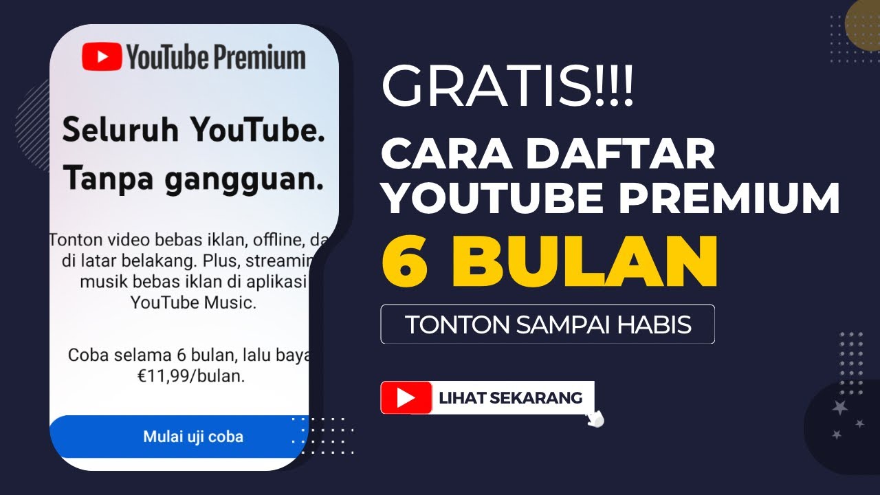 Cara membuat youtube premium gratis selamanya