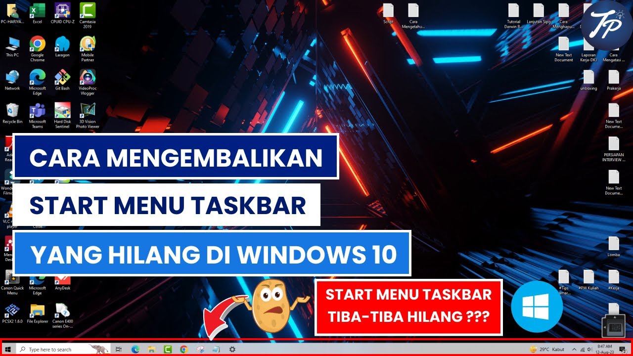 Cara mengembalikan start menu yang hilang di windows 10