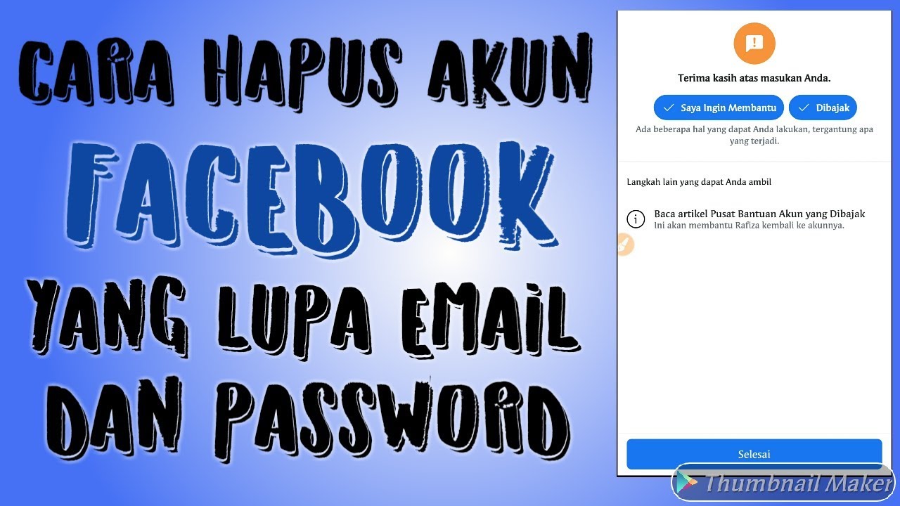 Lupa password mengembalikan akun