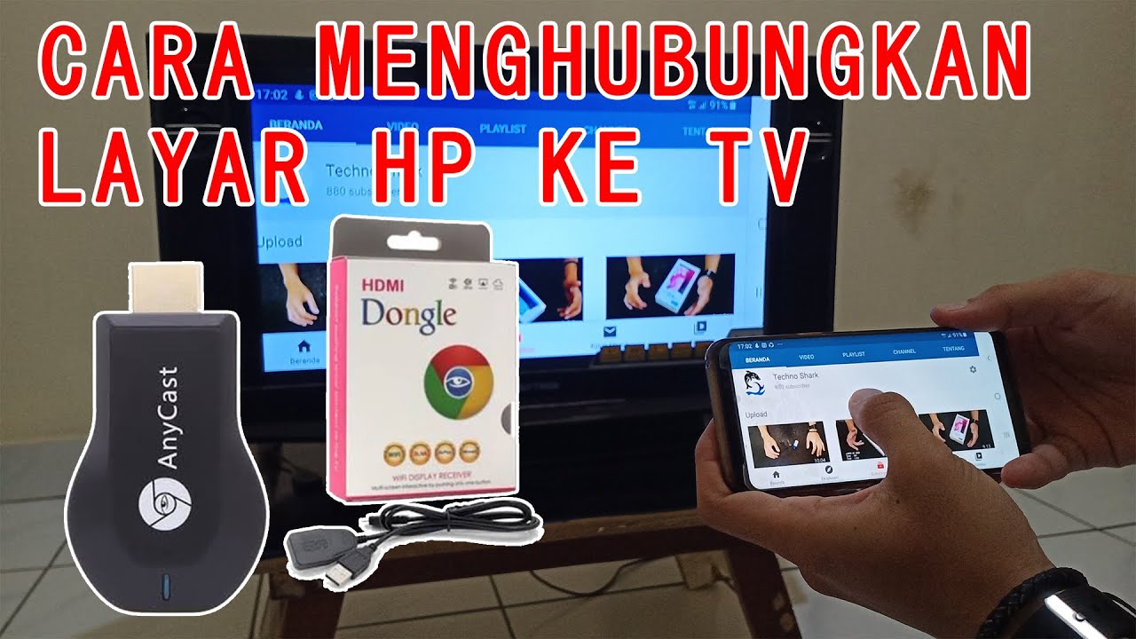 Cara sambung hp ke tv