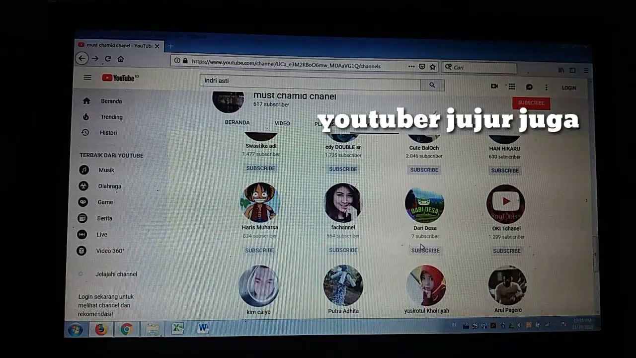 Cara cek subscriber youtube