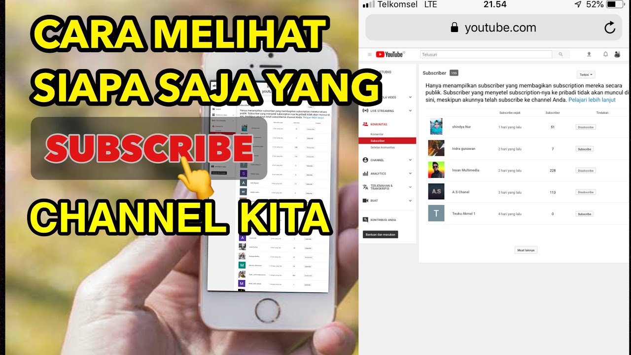 Cara mengetahui siapa yang subscribe youtube kita