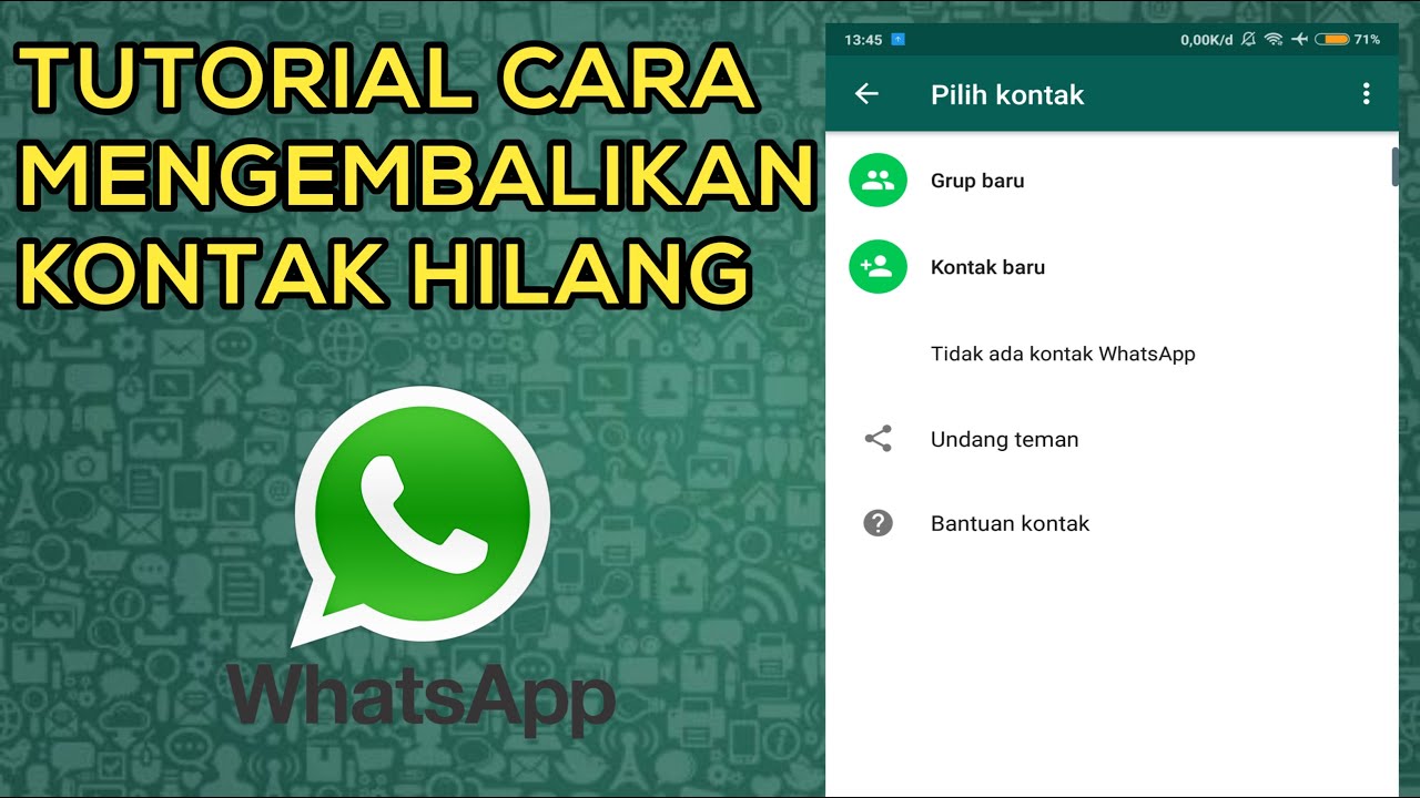 Cara mengembalikan kontak yang terhapus di wa