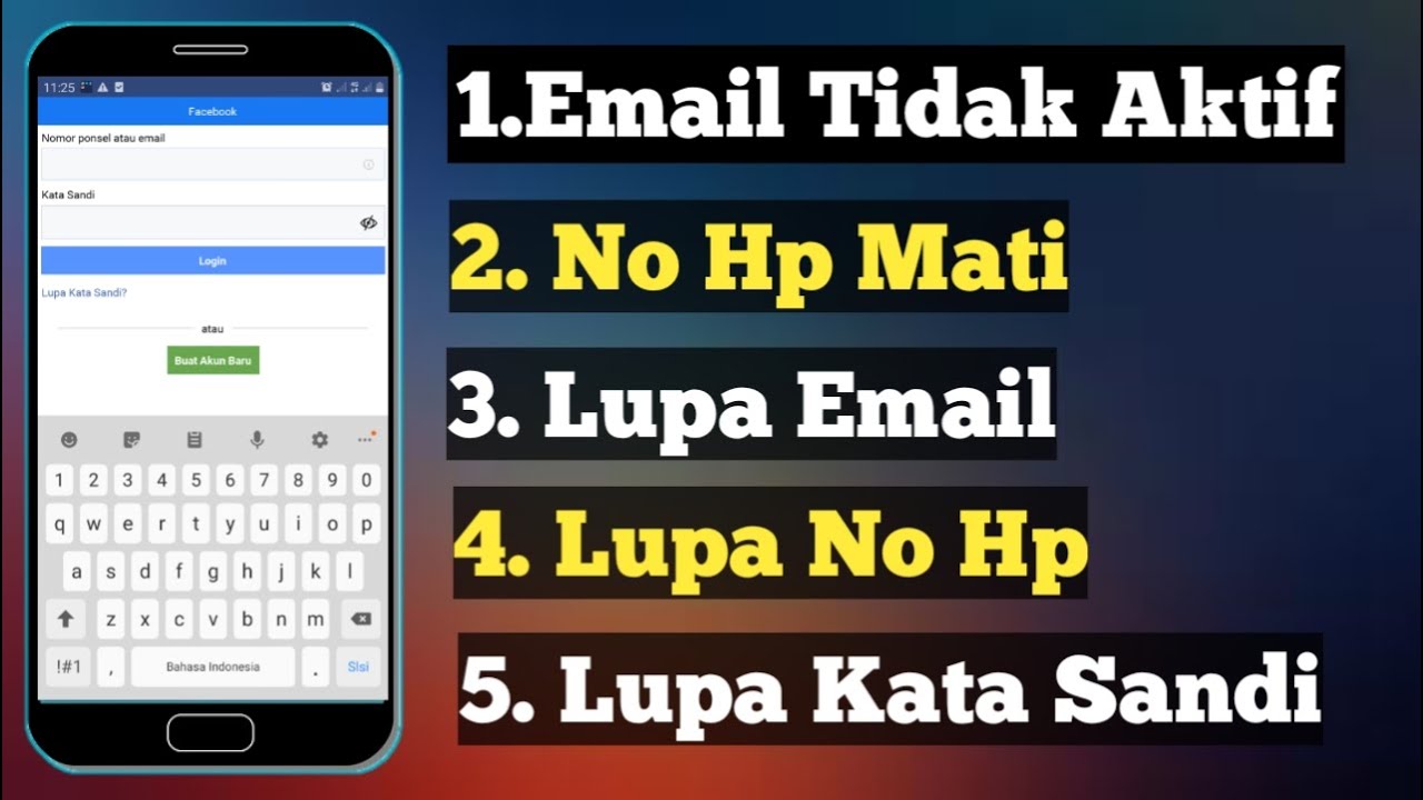 Cara mengatasi lupa kata sandi fb