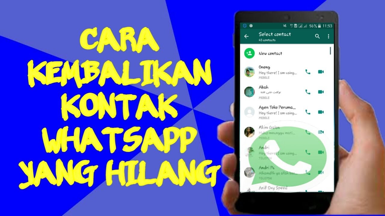 Cara mengembalikan kontak wa yang terhapus