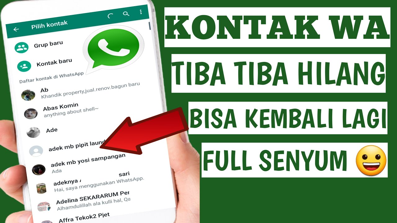 Cara mengembalikan kontak wa yang terhapus