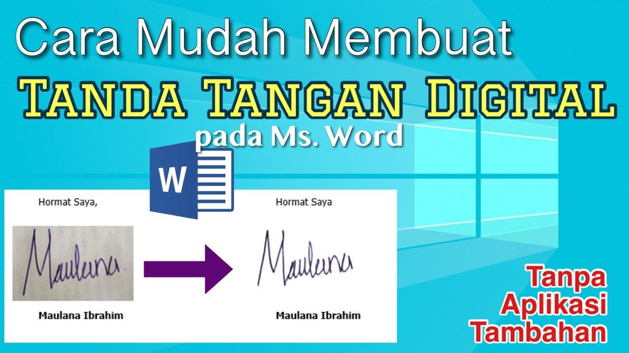 Cara membuat tanda tangan elektronik