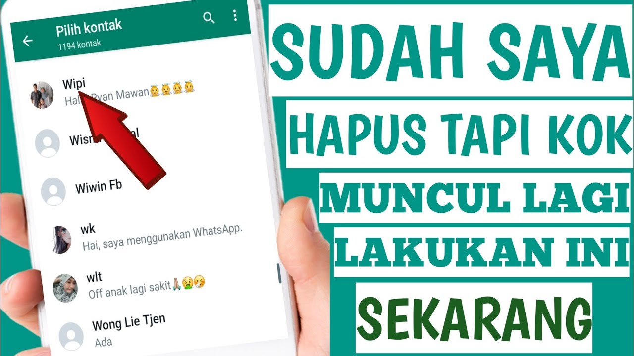 Cara mengembalikan kontak wa yg dihapus