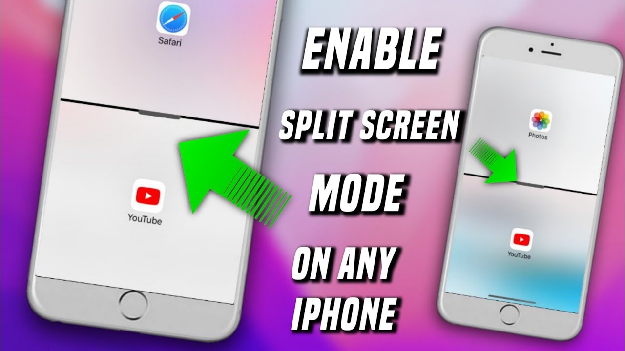 Cara split screen iphone