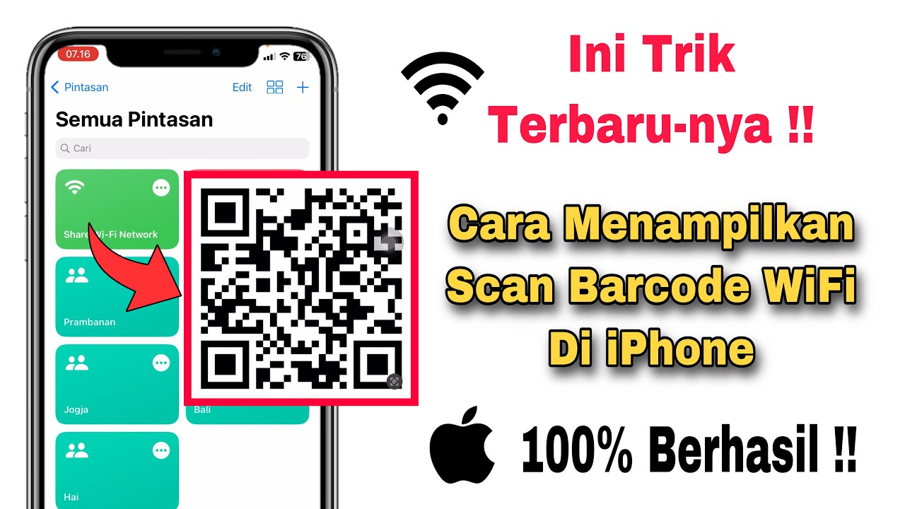 Cara melihat barcode wifi di iphone