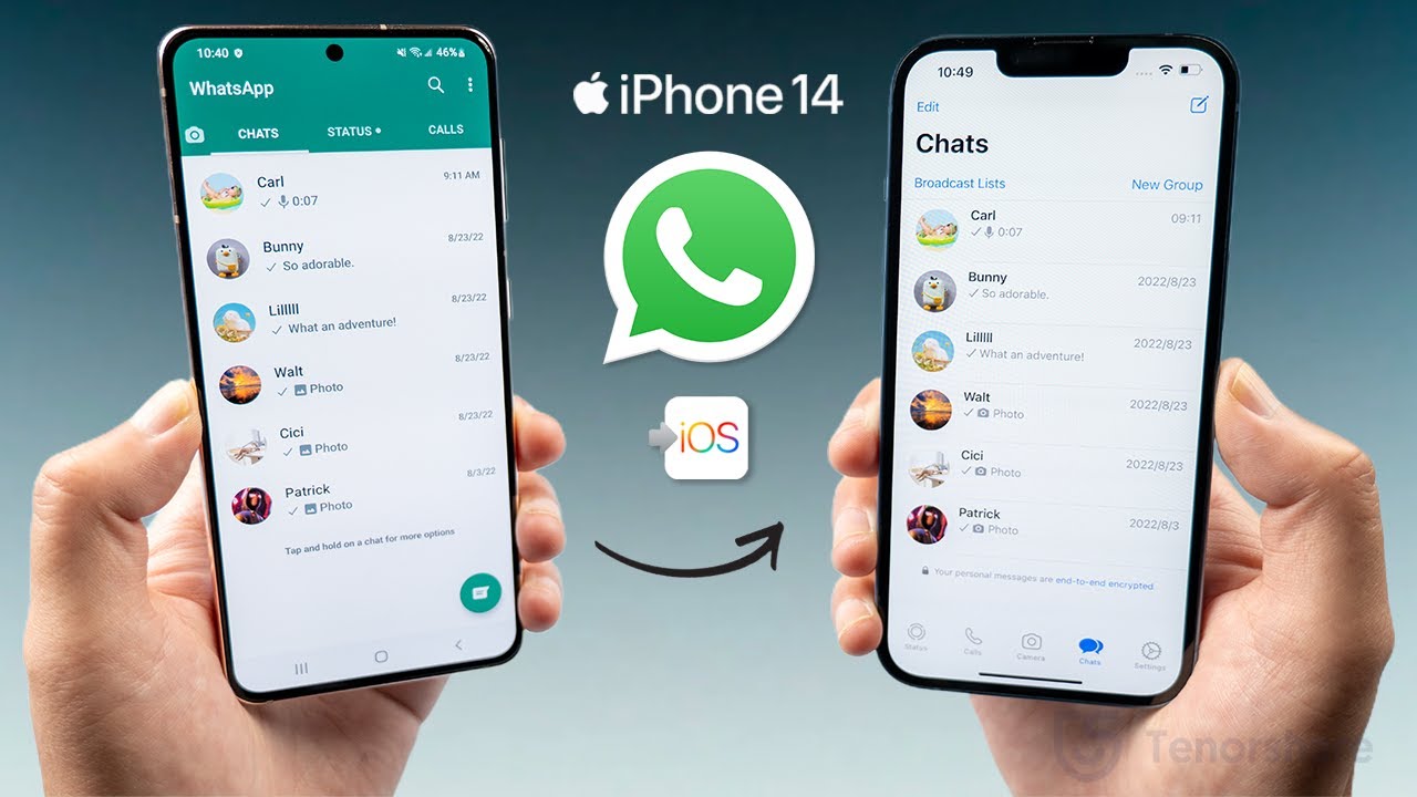 Cara transfer chat whatsapp android ke iphone