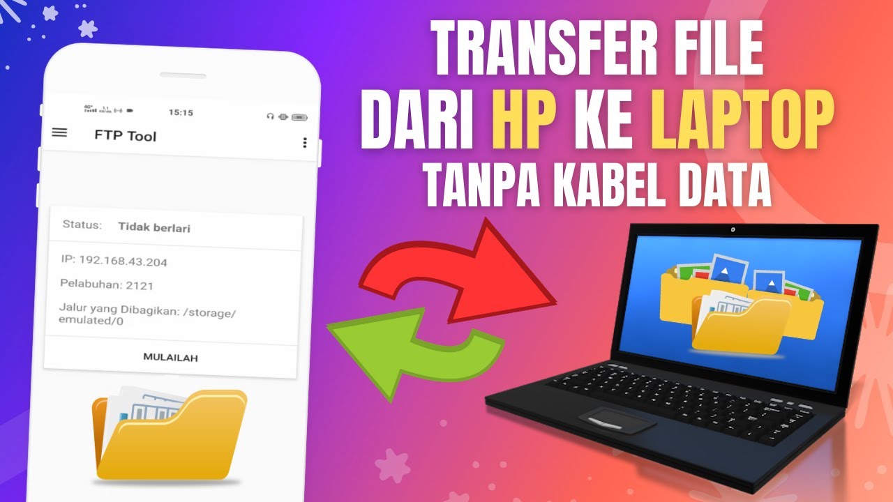 Cara memindahkan file dari laptop ke hp tanpa kabel data