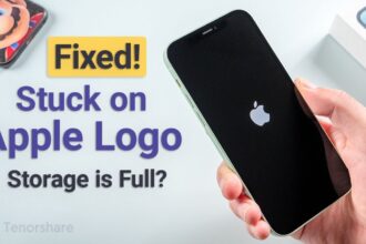 Apple logo iphone stuck fix issue restart device solution