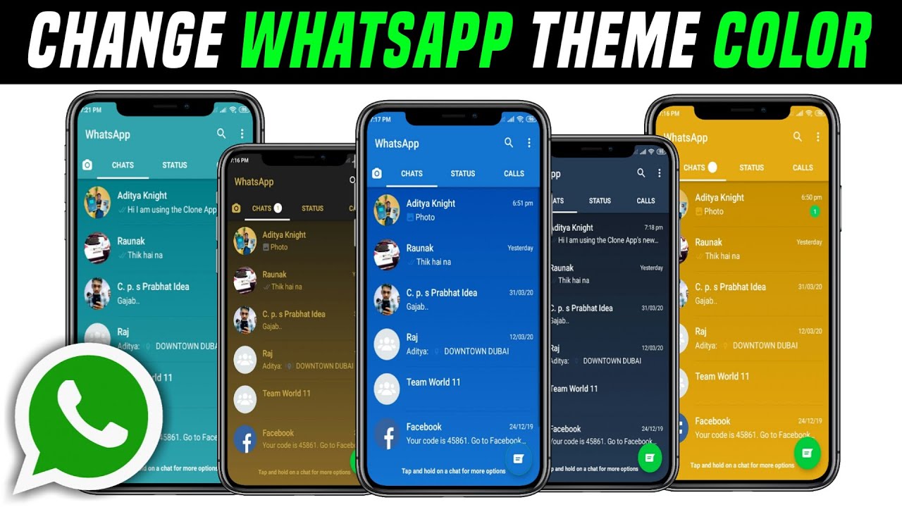 Whatsapp change color theme