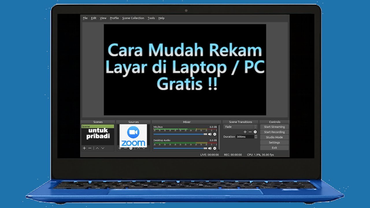 Cara merekam video di laptop